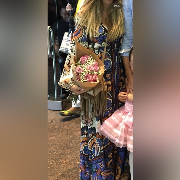 Long dress made in Turquia . Long, flowy, multi-coloured boho maxi dress - Picture 8 of 10